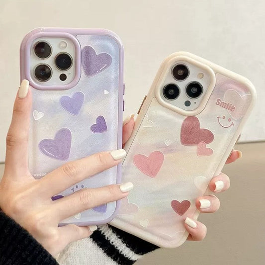 Graffiti Love Heart Smile Face Shockproof Compatible with iPhone Case