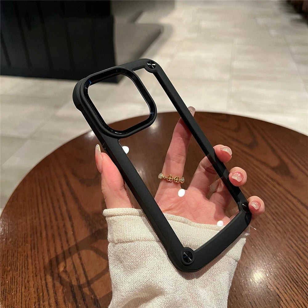 Clear Armor Shockproof Acrylic Hard Compatible with iPhone Case