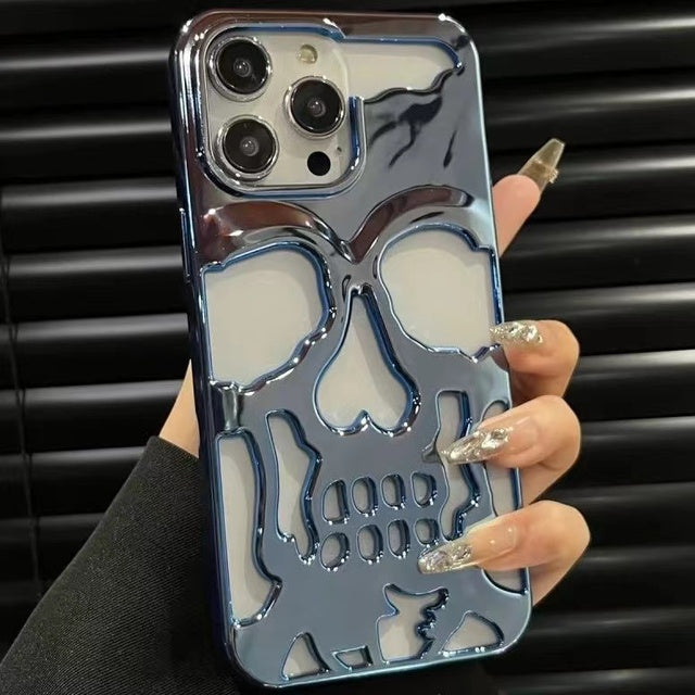 3D Hollow Callous Skull Compatible with iPhone Case