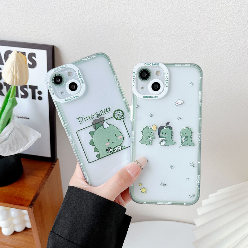 Cute Cartoon Dinosaur Clear Soft Compatible with iPhone Case