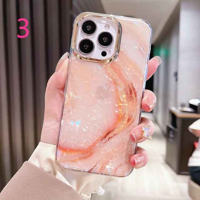 Luxury Marble Shell Pattern Compatible with iPhone Case