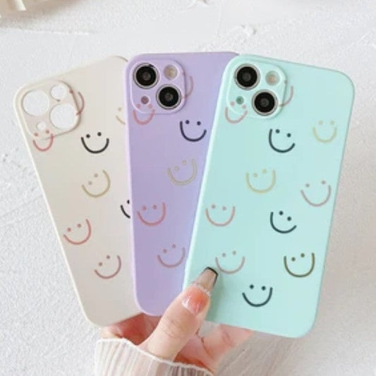 Funny Smile Face Silicone Soft Compatible with iPhone Case