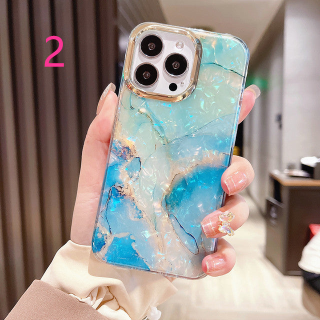 Luxury Marble Shell Pattern Compatible with iPhone Case