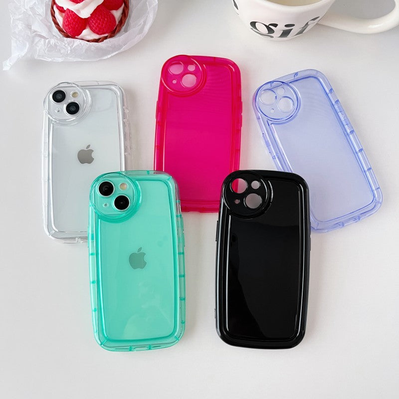 Oval Shape Round Camera Clear Compatible with iPhone Case