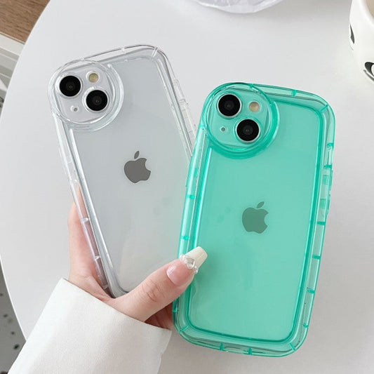 Oval Shape Round Camera Clear Compatible with iPhone Case