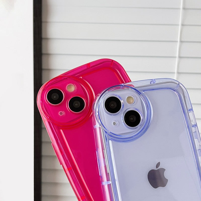 Oval Shape Round Camera Clear Compatible with iPhone Case