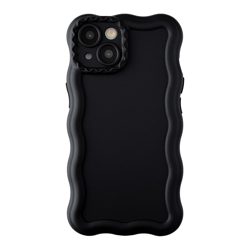 Wave Frame Cream Pattern Compatible with iPhone Case