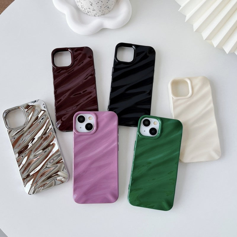 3D Water Ripple Wave Pattern Soft Compatible with iPhone Case