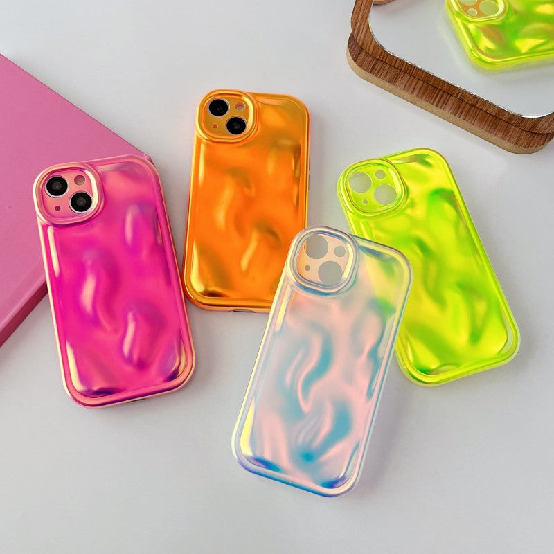 Fluorescence Light Color Water Ripple Wave Pattern Compatible with iPhone Case