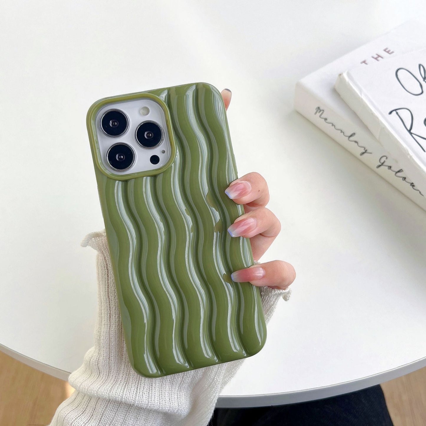 3D Water Ripple Wave Pattern Shockproof Compatible with iPhone Case