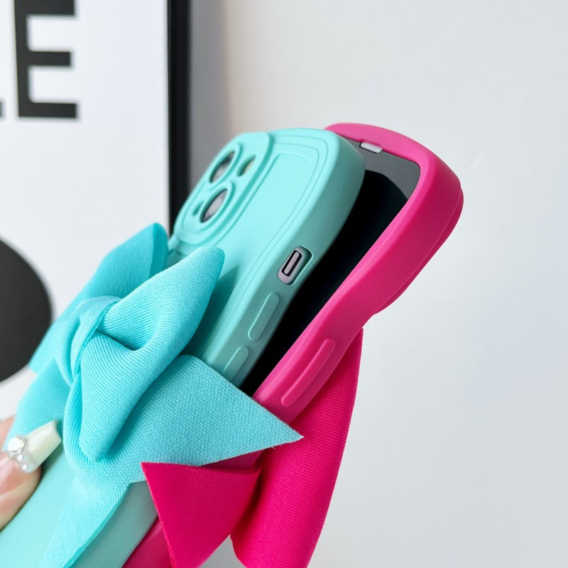 Beautiful Bowknot Wave Frame Compatible with iPhone Case