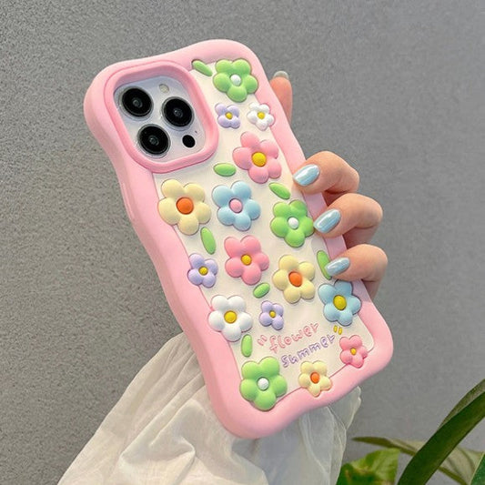 3D Cute Flower Floral Compatible with iPhone Case