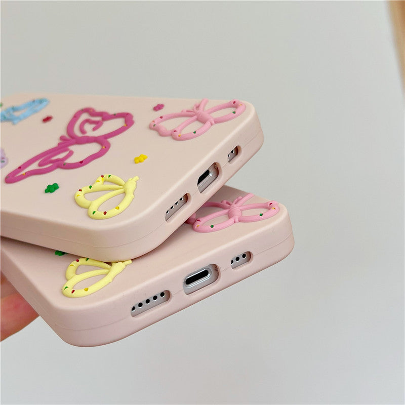 Cartoon Cute Butterfly Silicone Compatible with iPhone Case