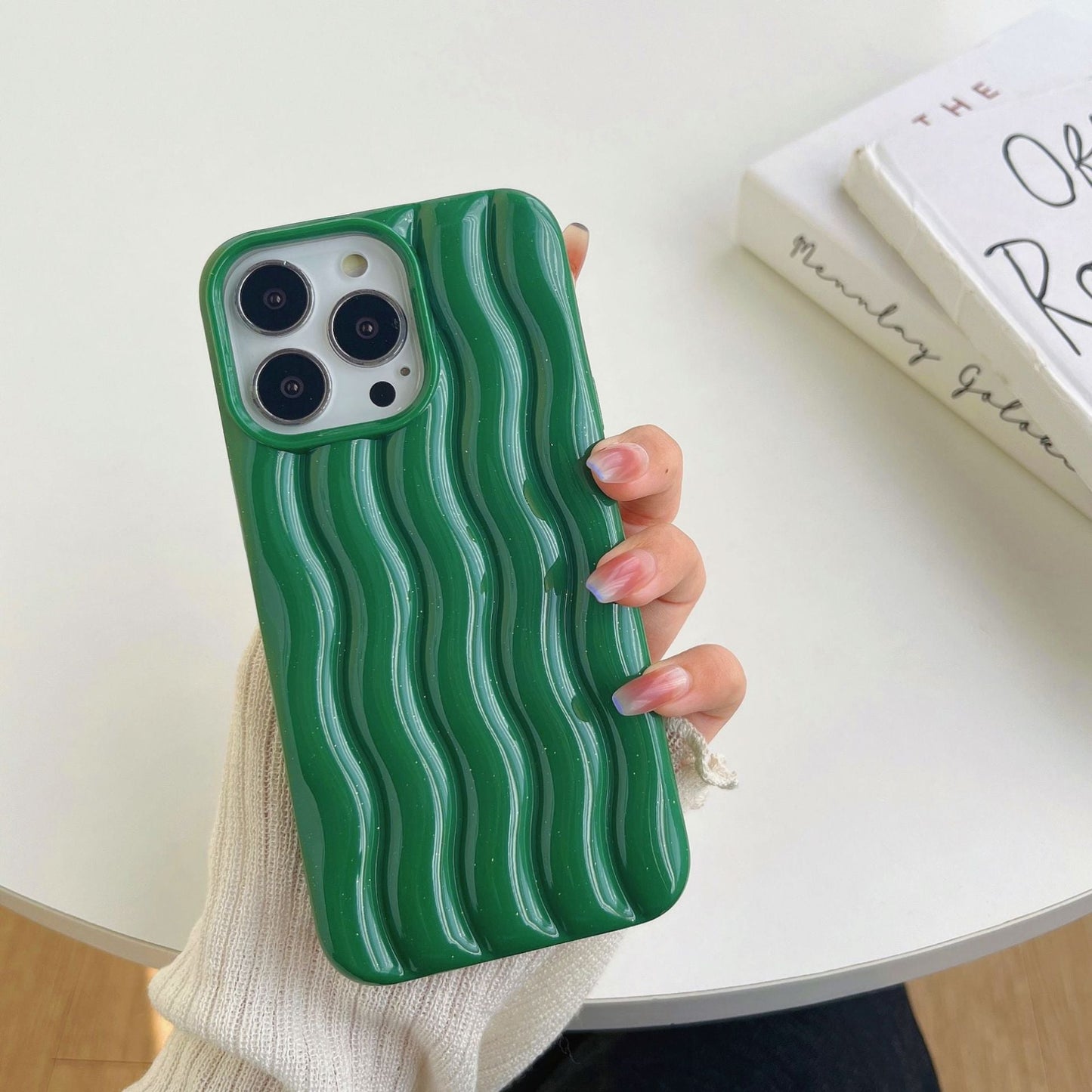 3D Water Ripple Wave Pattern Shockproof Compatible with iPhone Case