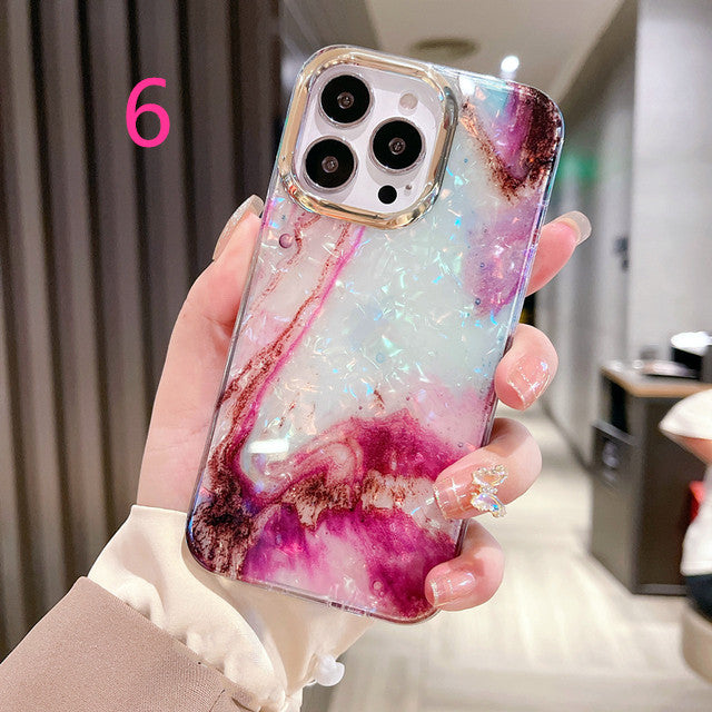 Luxury Marble Shell Pattern Compatible with iPhone Case