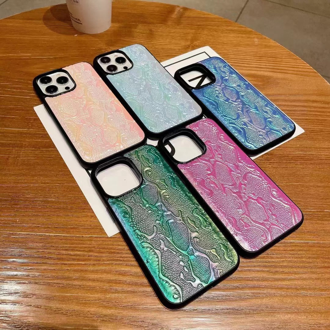 3D Relief Animal Skin Pattern Compatible with iPhone Case