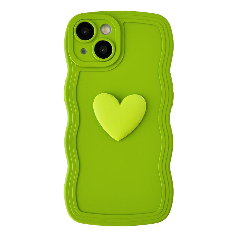 Love Heart Wave Frame Shockproof Soft Compatible with iPhone Case