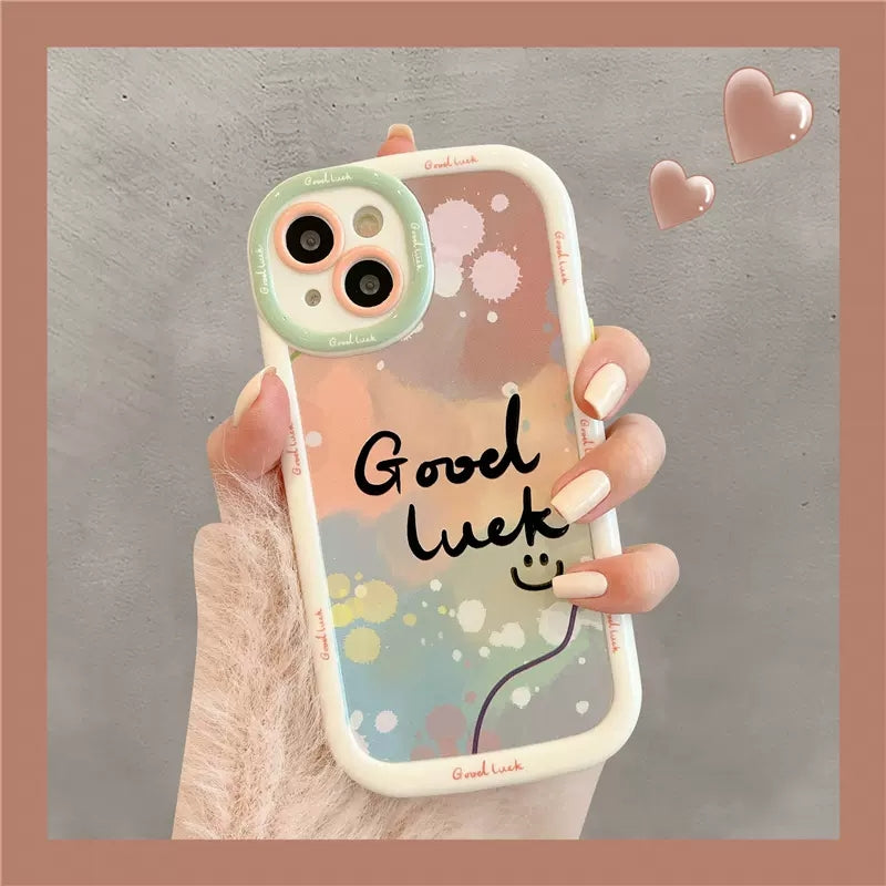 Colorful Smile Face Silicone Shockproof Compatible with iPhone Case