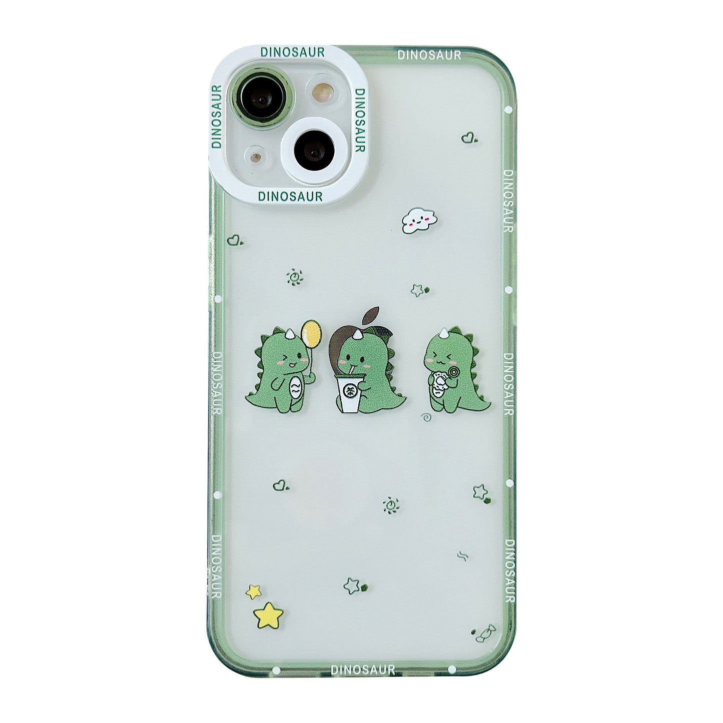 Cute Cartoon Dinosaur Clear Soft Compatible with iPhone Case