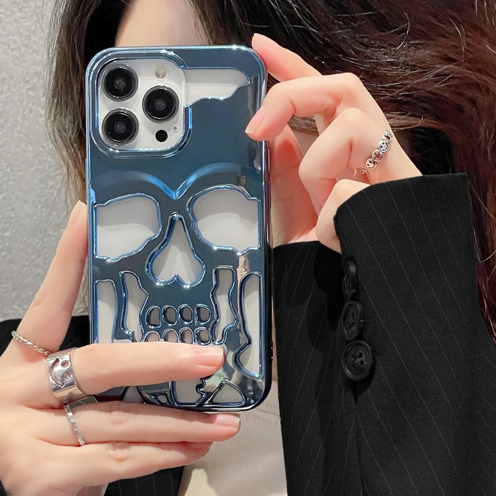 3D Hollow Callous Skull Compatible with iPhone Case