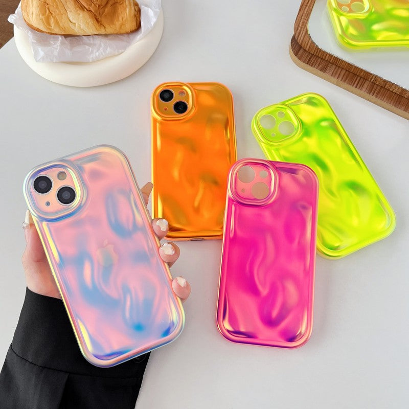 Fluorescence Light Color Water Ripple Wave Pattern Compatible with iPhone Case