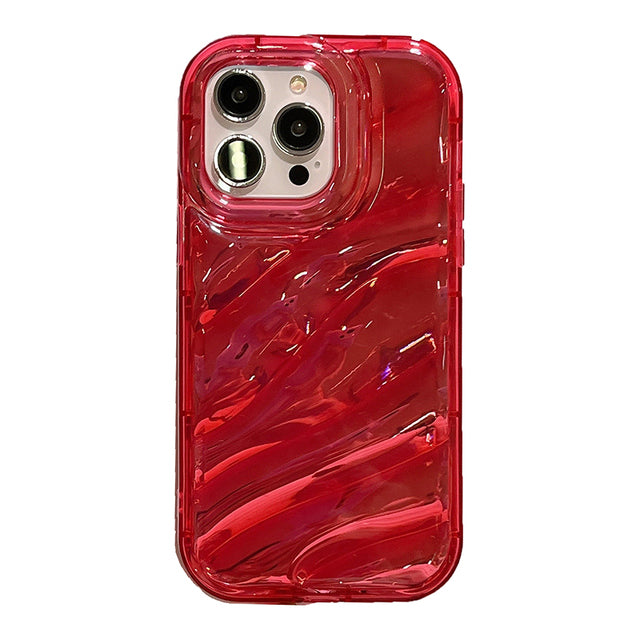 Water Ripple Wave Pattern with Laser Paper Compatible with iPhone Case