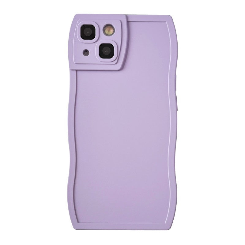 Cute Candy Solid Color Wave Frame Compatible with iPhone Case