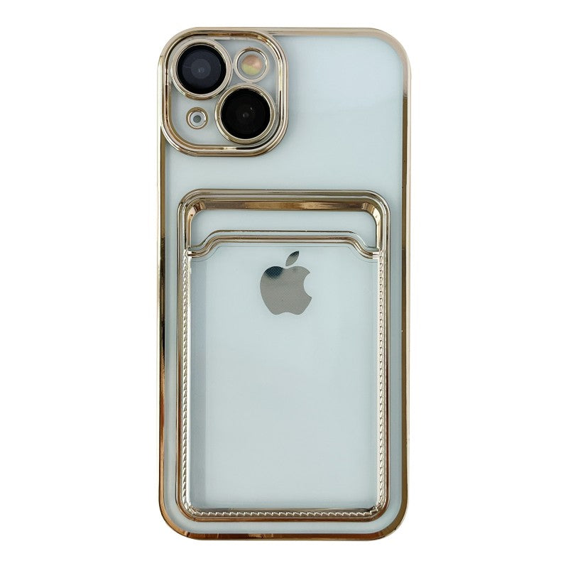 Plating Wallet Card Holder Compatible with iPhone Case