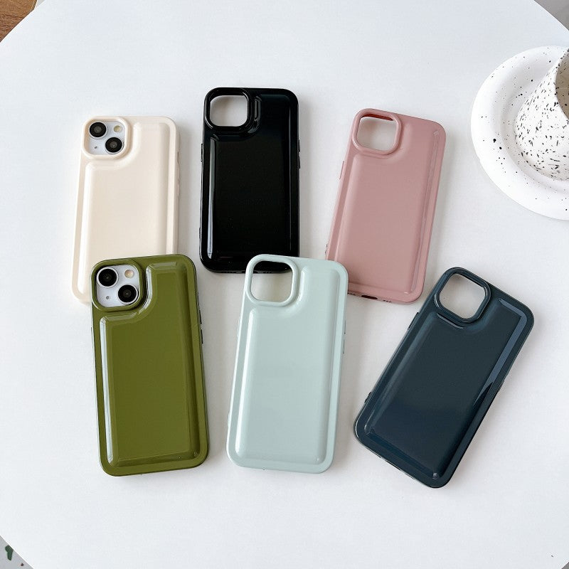 Solid Color Padded Compatible with iPhone Case