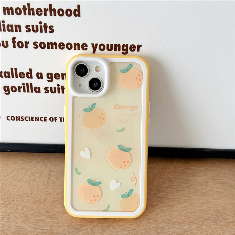 Cute Strawberry Orange Compatible with iPhone Case