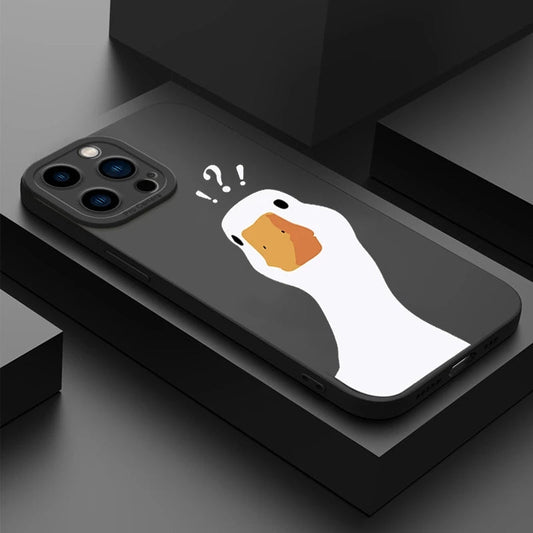 Cartoon Doubt Expression Duck Compatible with iPhone Case