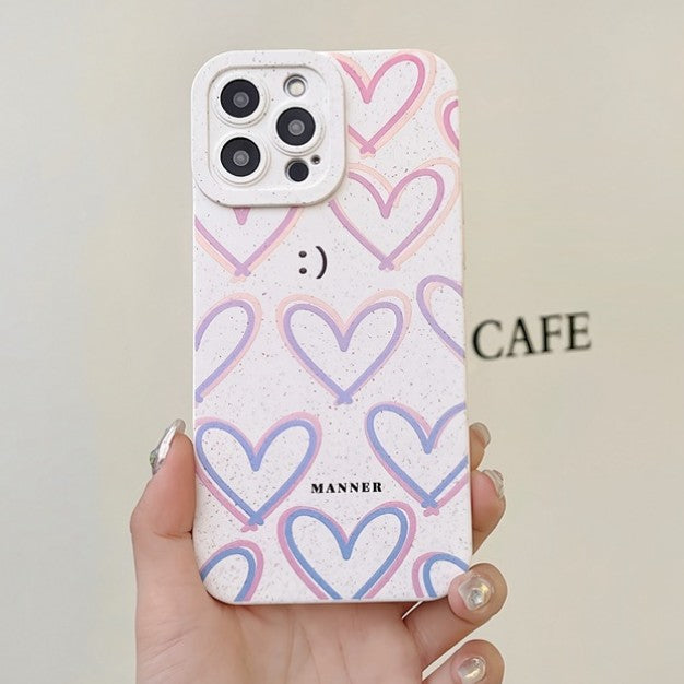 Cute Love Heart Compatible with iPhone Case