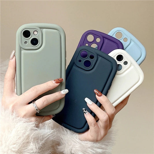 Luxury Retro Liquid Silicone Soft Shockproof Matte Compatible with iPhone Case