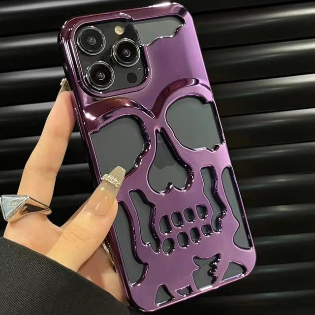 3D Hollow Callous Skull Compatible with iPhone Case