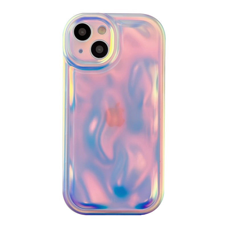 Fluorescence Light Color Water Ripple Wave Pattern Compatible with iPhone Case