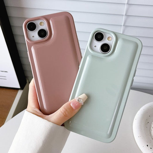 Solid Color Padded Compatible with iPhone Case