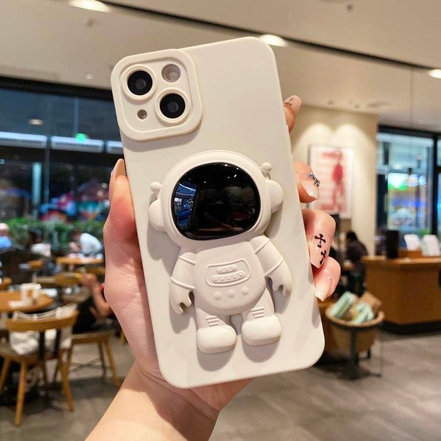 3D Bracket Astronaut Soft Compatible with iPhone Case