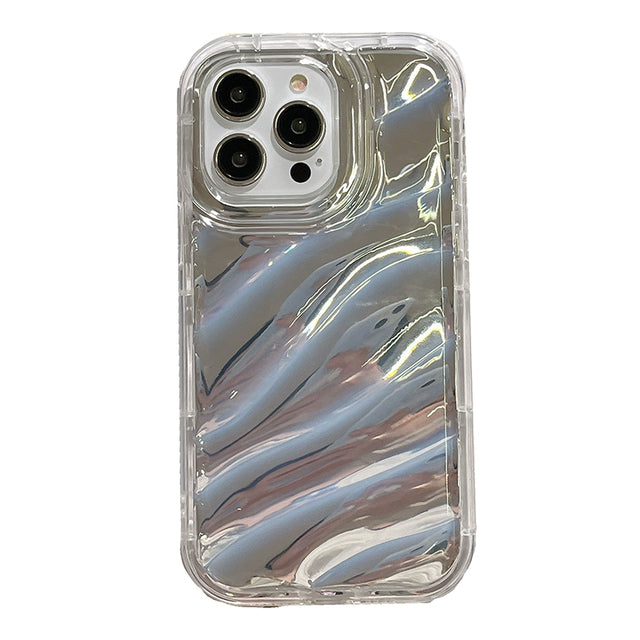 Water Ripple Wave Pattern with Laser Paper Compatible with iPhone Case