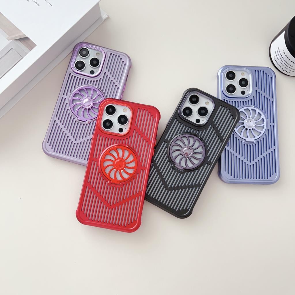 Fan Fold Stand Holder Heat Dissipation Mesh Compatible with iPhone Case