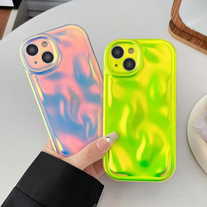 Fluorescence Light Color Water Ripple Wave Pattern Compatible with iPhone Case