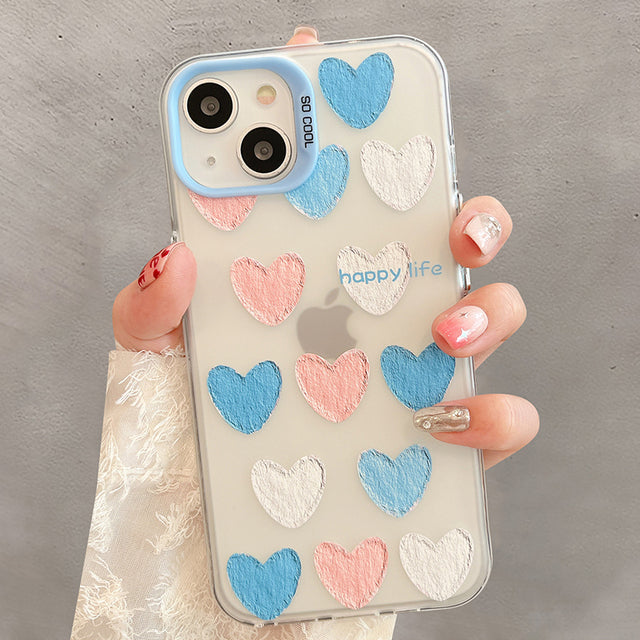 Colorful Love Heart Compatible with iPhone Case