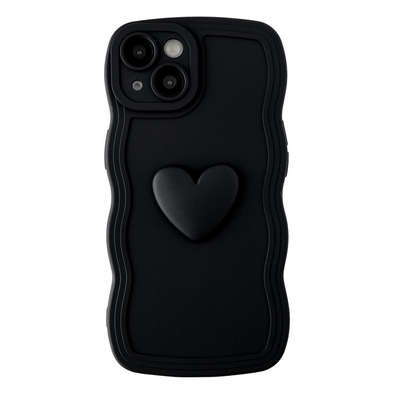 Love Heart Wave Frame Shockproof Soft Compatible with iPhone Case