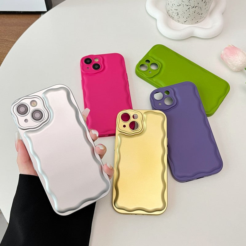 Wave Frame Plating Shockproof Compatible with iPhone Case