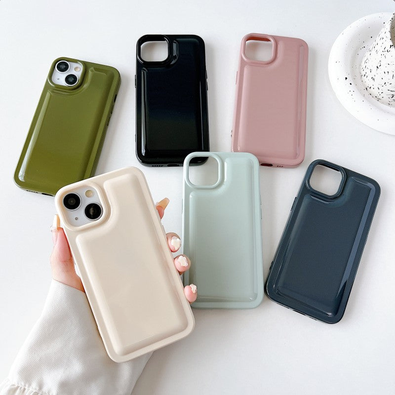 Solid Color Padded Compatible with iPhone Case