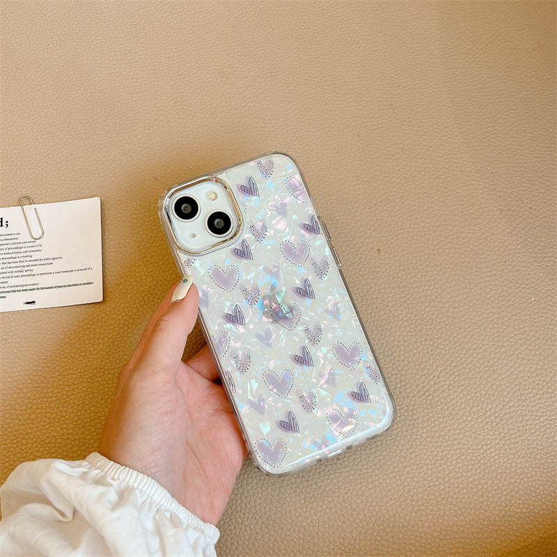 Love Heart Shell Pattern Compatible with iPhone Case