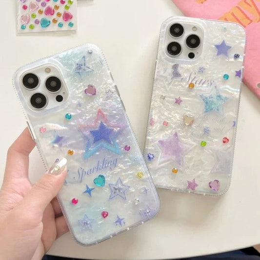 Cute Star Diamond Compatible with iPhone Case