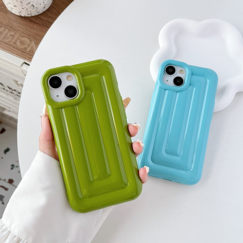 3D Soild Stripe Plating Compatible with iPhone Case